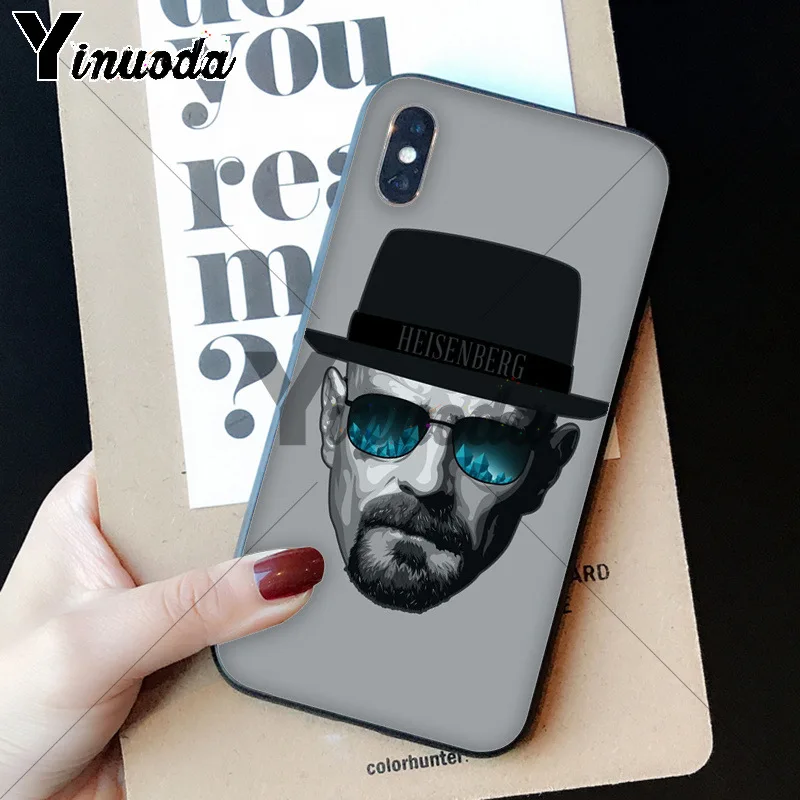 Yinuoda Breaking Bad Head Portrait DIY Окрашенные аксессуары для телефона чехол iPhone X XS MAX 6 6s 7 7plus 8