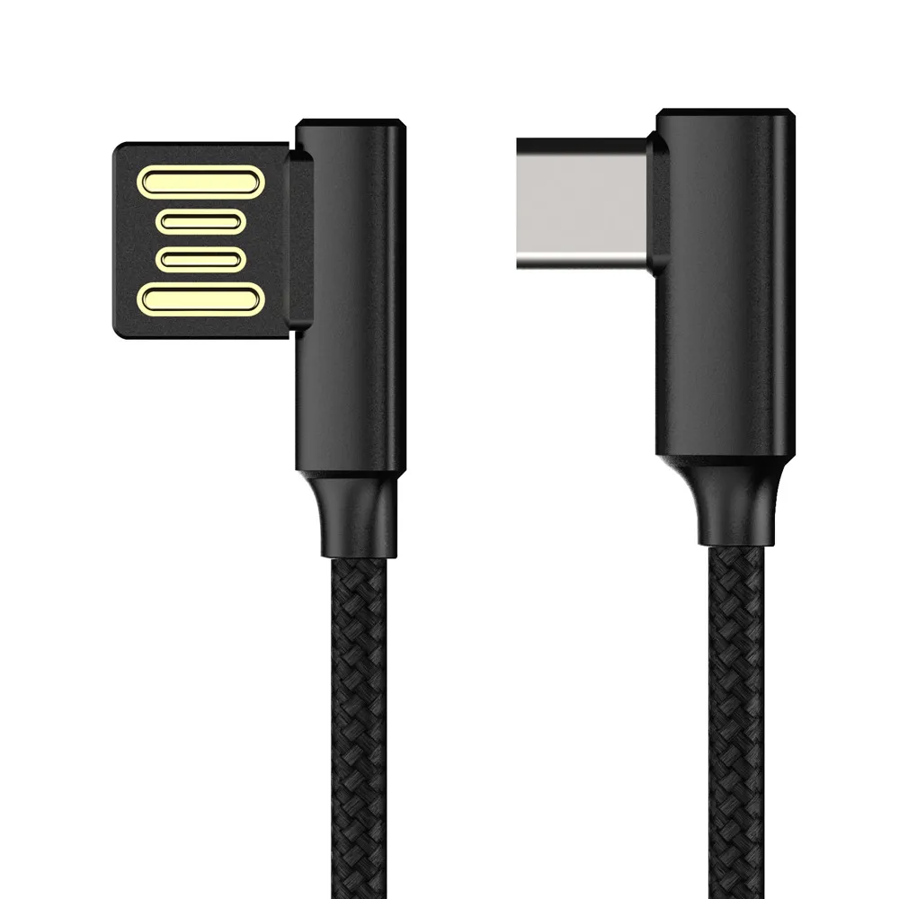 Usb кабель EPULA Type C 1 2 м нейлоновый Плетеный 90 градусов под прямым углом Тип для