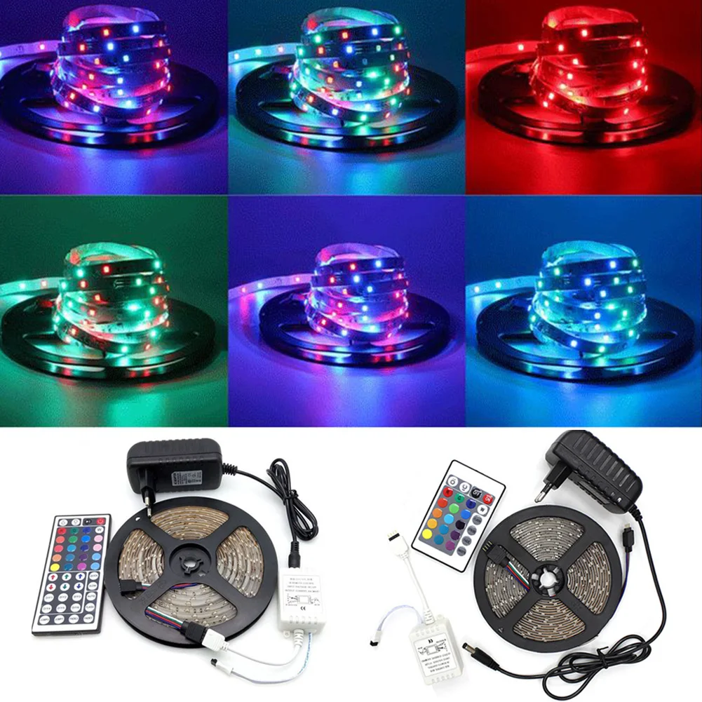 Новый 5 м RGB светодиодные ленты свет SMD 300 светодиодов 24/44 ключ Non/waterproof ИК пульт