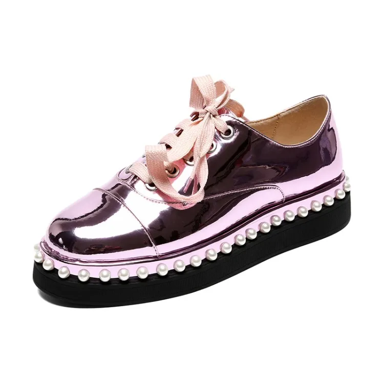 Туфли MLJUESE женские из лакированной кожи плоская платформа лоферы повседневная