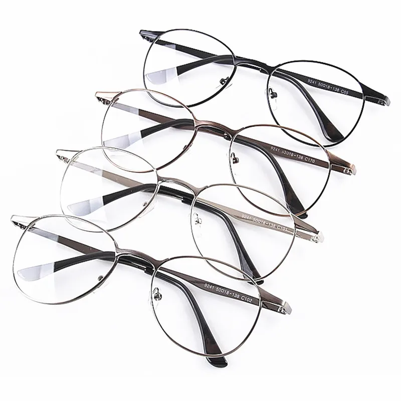 Vintage Oval Metal Eyeglass Frames Full Rim Retro Glasses Eyewear Spectacles Rx able come with clear lenses with UV400 protect images - 6