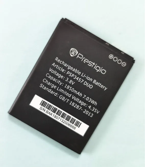 1850mAh PSP3457 Сменный аккумулятор для Prestigio Wize F3 PSP3457DUO DUO мобильный телефон