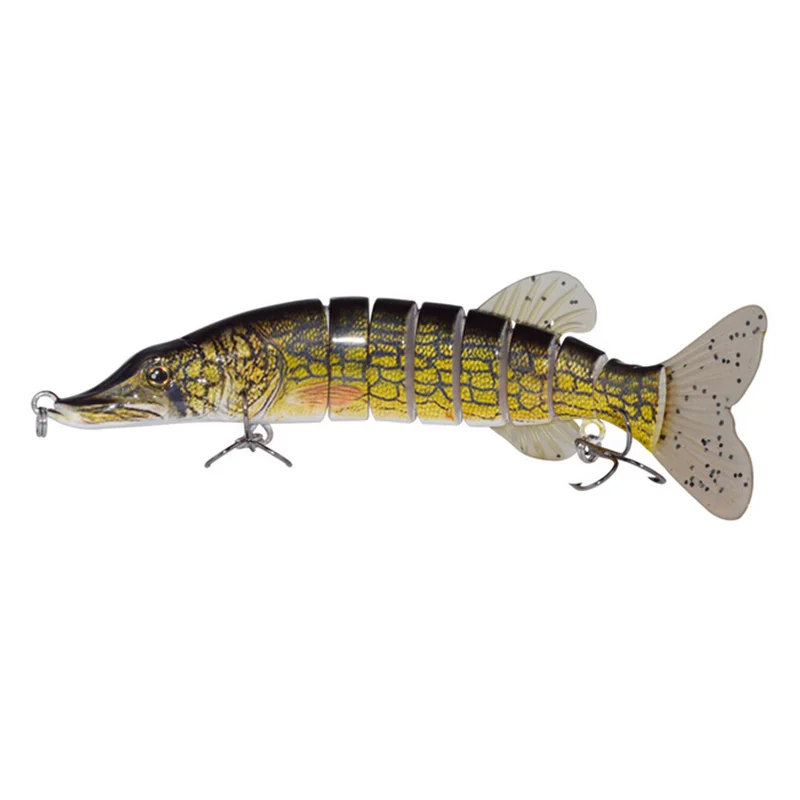Большой размер 20 см 70 г Swimbait grankbait жесткая наживка 8 сегментов приманки для