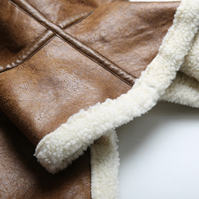 

OXANT Irregular Fleece Coats Pu Leather Turtleneck Zipper Midi Long Coat Winter Thick Female Large Size Tide 2019 New Clothing