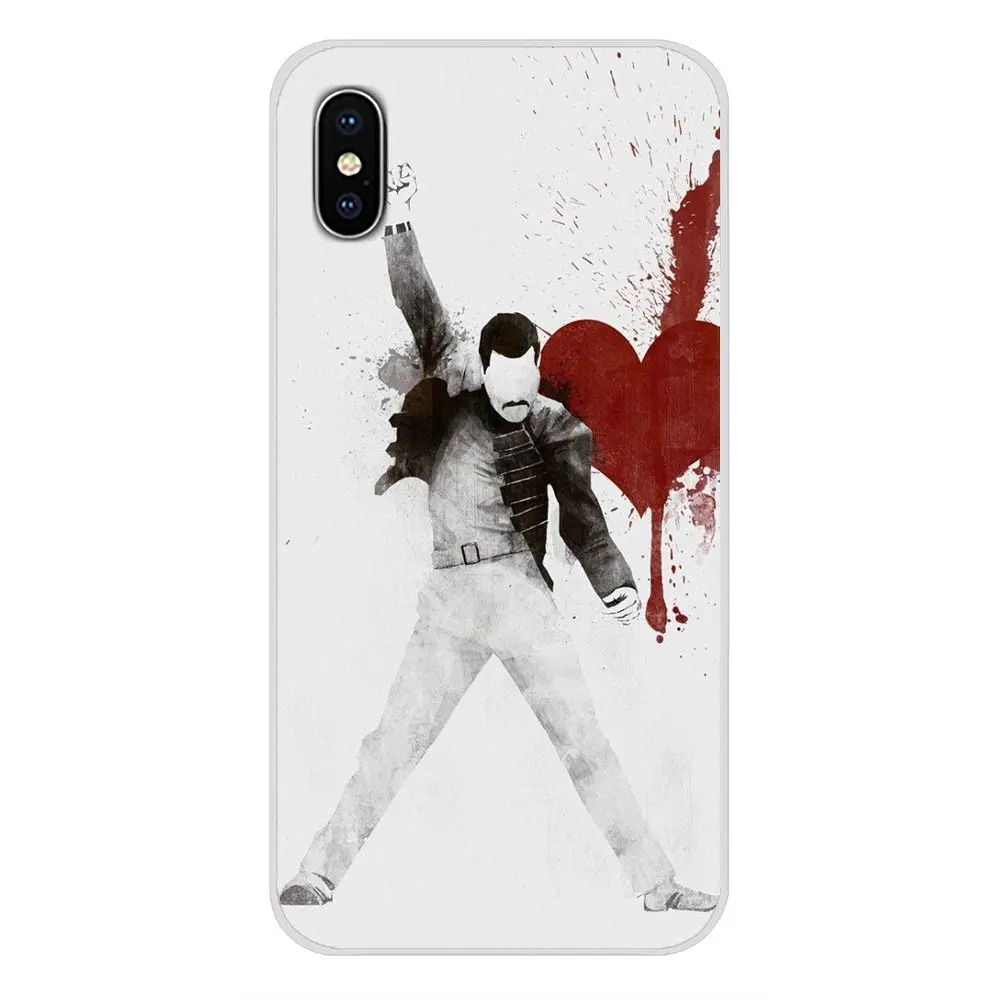 Для Apple iPhone X XR XS MAX 4 4S 5 5S 5C SE 6 6S 7 8 Plus ipod touch Freddie Mercury Art аксессуары чехлы для