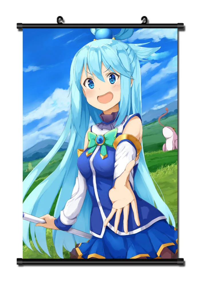 Японское аниме KonoSuba Megumin домашний Декор настенный Свиток Плакат 40x60 см Прямая поставка торговля живопись на холсте, мультфильмы