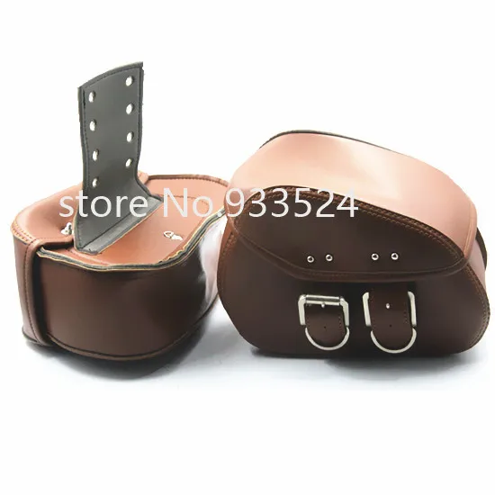 Коричневые из искусственной кожи седельные сумки мотоциклетные багажные