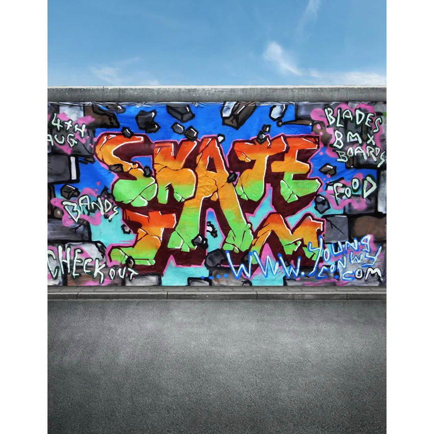 

Виниловый фон для студийной фотосъемки с изображением граффити