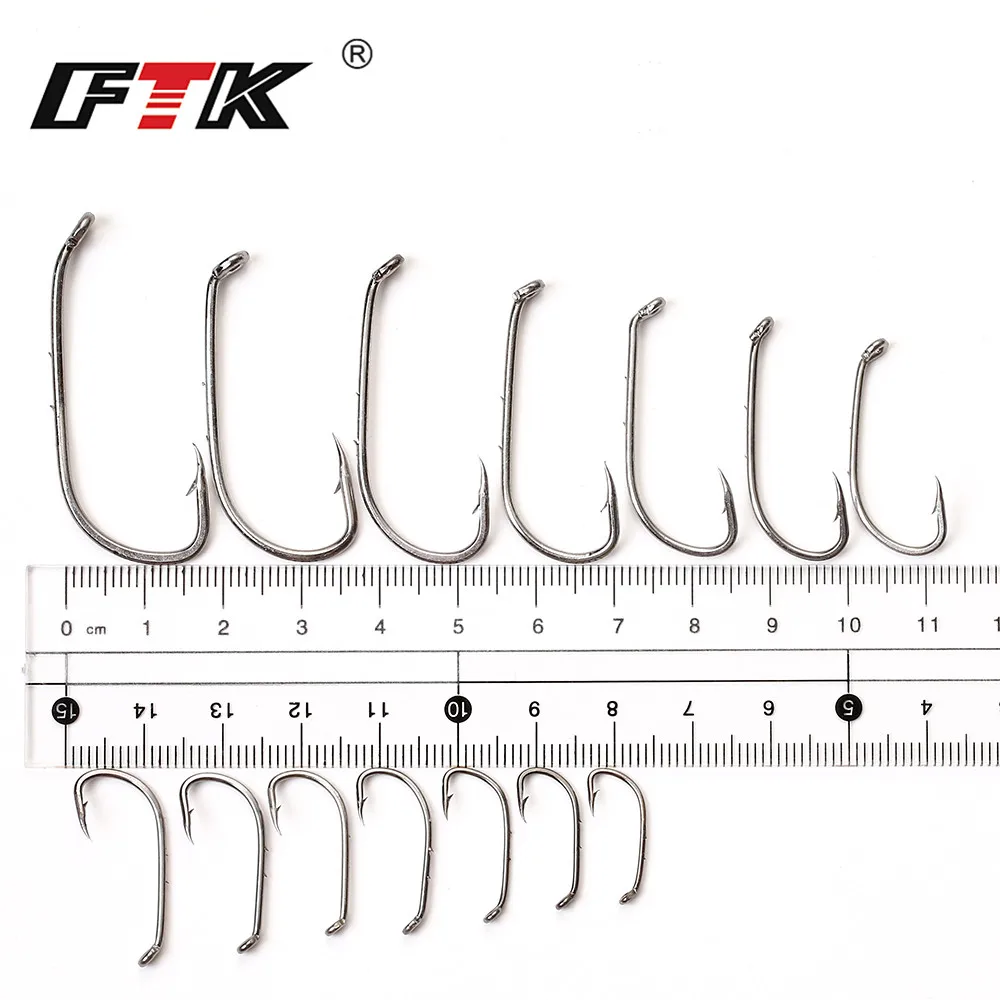FTK 92647 Baitholder острые Крючки 5/0#-1/0# с 50 шт. 1#-9# с 100 шт. для ловли карпа Anzol рыболовные снасти