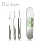 Brainbow, 3 шт., пинцет для удаления черных точек, черных точек и черных точек, экстрактор угрей и комедонов, инструменты для ухода за кожей лица
