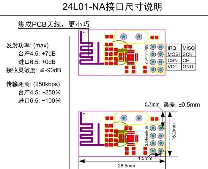 NRF24L01+ модуль беспроводной передачи данных 2,4G/NRF24L01 обновленная версия 2 Мбит/с NRF24L01 гнездо адаптера плата