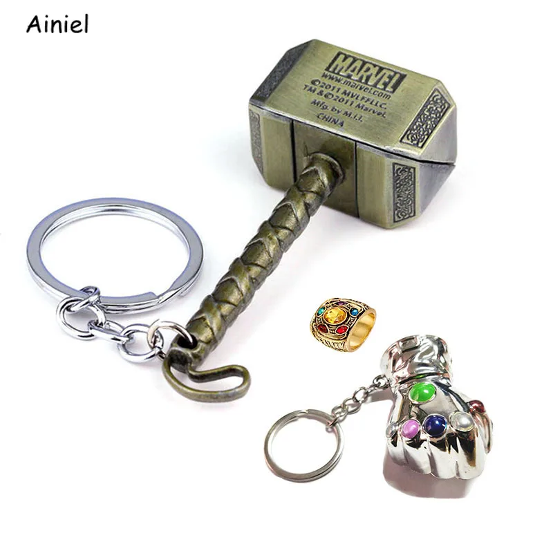 Смотрите фильмы Бесконечность войны танос кольцо Тор Брелок для ключей в форме