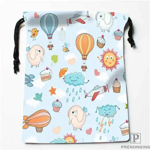 Пользовательские печати слон (1) Drawstring хозяйственные сумки дорожный мешочек для