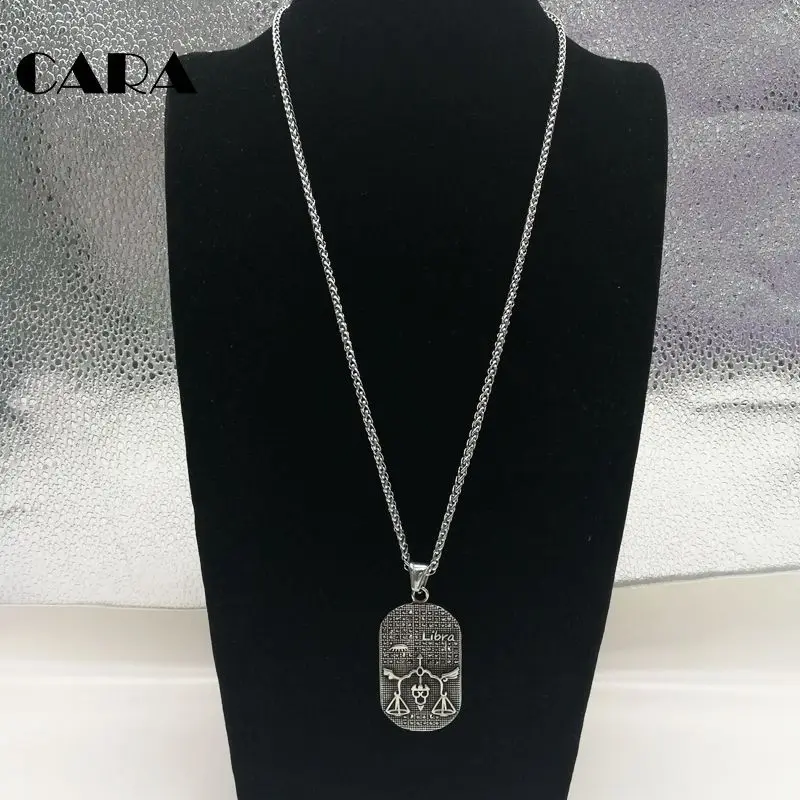 Цепочка с подвеской в виде 12 созвездий из нержавеющей стали 316L|zodiac necklace|pendant