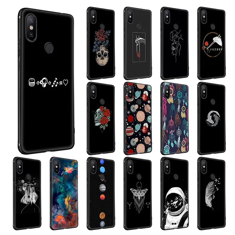 WEBBEDEPP Move Space Skull Girl Мягкий силиконовый чехол для Xiaomi Redmi Note 7 6 6A 5 4 4X 4A S2 Plus Pro Lite Go |