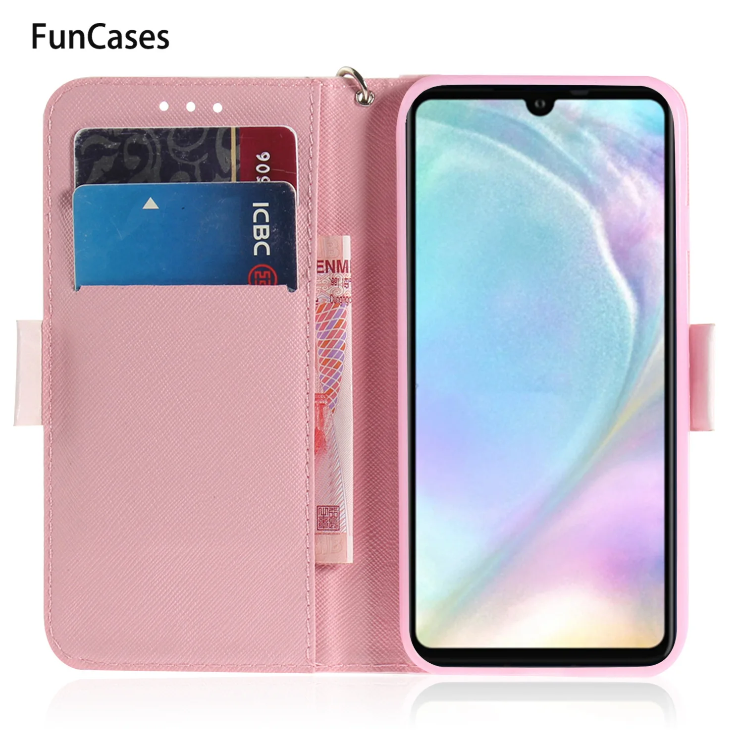 Телефонные чехлы для estuche huawei P20 из искусственной кожи защитный флип-чехол