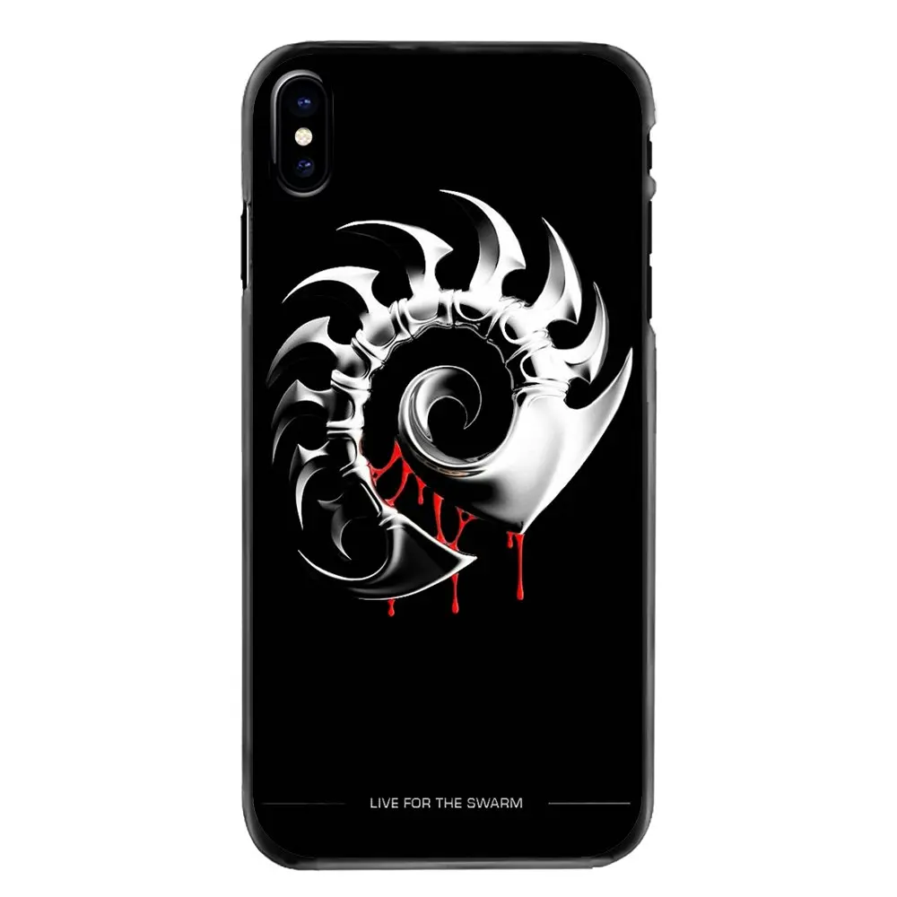 StarCraft логотип игры Blizzard Art Для iPhone 4 4S 5 5S 5C SE 6 S 7 8 Plus X XR XS Max iPod Touch Пластик черный