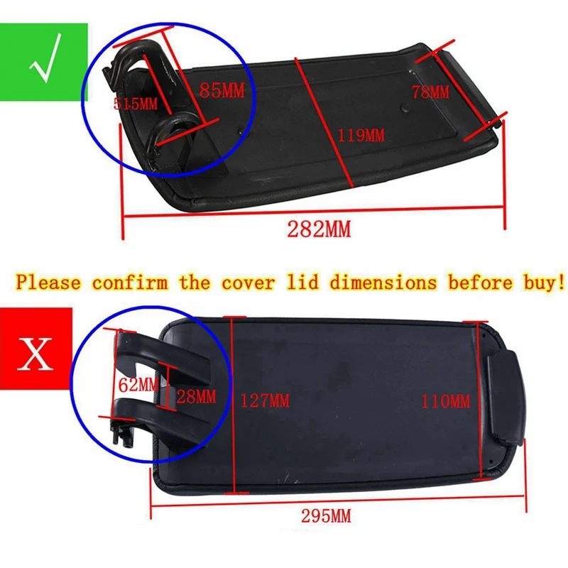 Цвета: черный бежевый серый подлокотник автомобиля Топ консольный ящик крышка