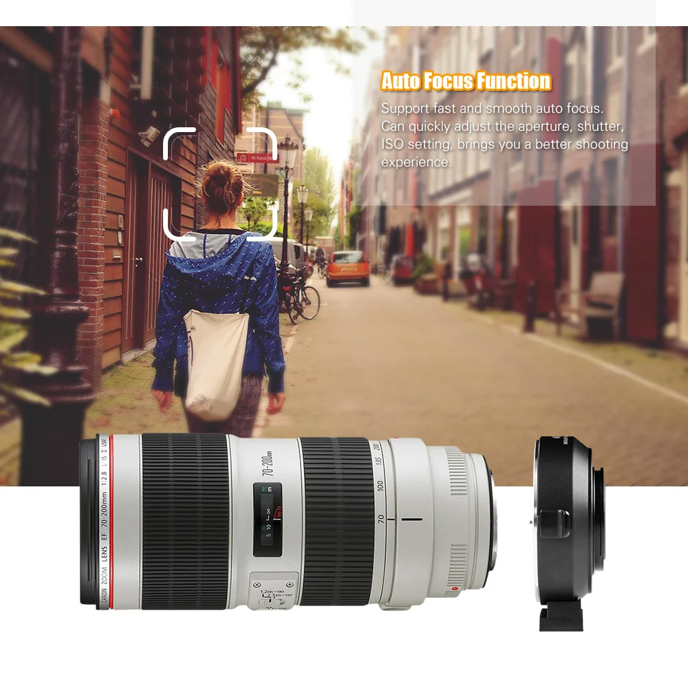 Viltrox EF-FX2 с автофокусом кольцо-адаптер для объектива Canon EF EF-S для Fuji X-Mount беззеркальных камер X-T1 X-T2 и т. д