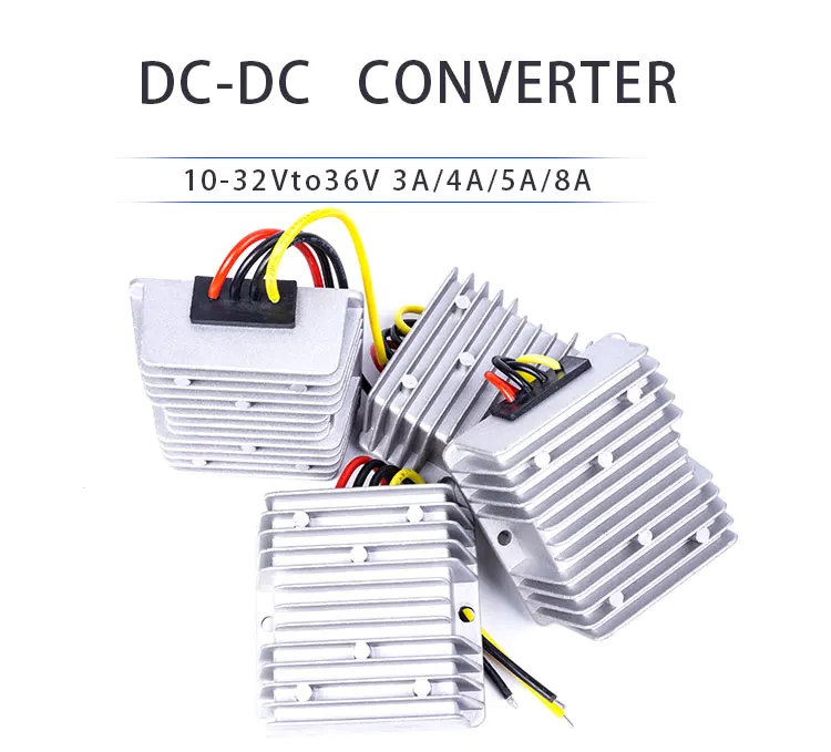DC преобразователь 10-32 В до 36 В 3A 4A 5A 8A повышающий преобразователь DC-DC преобразователь напряжения Регулятор для автомобилей на солнечной батарее