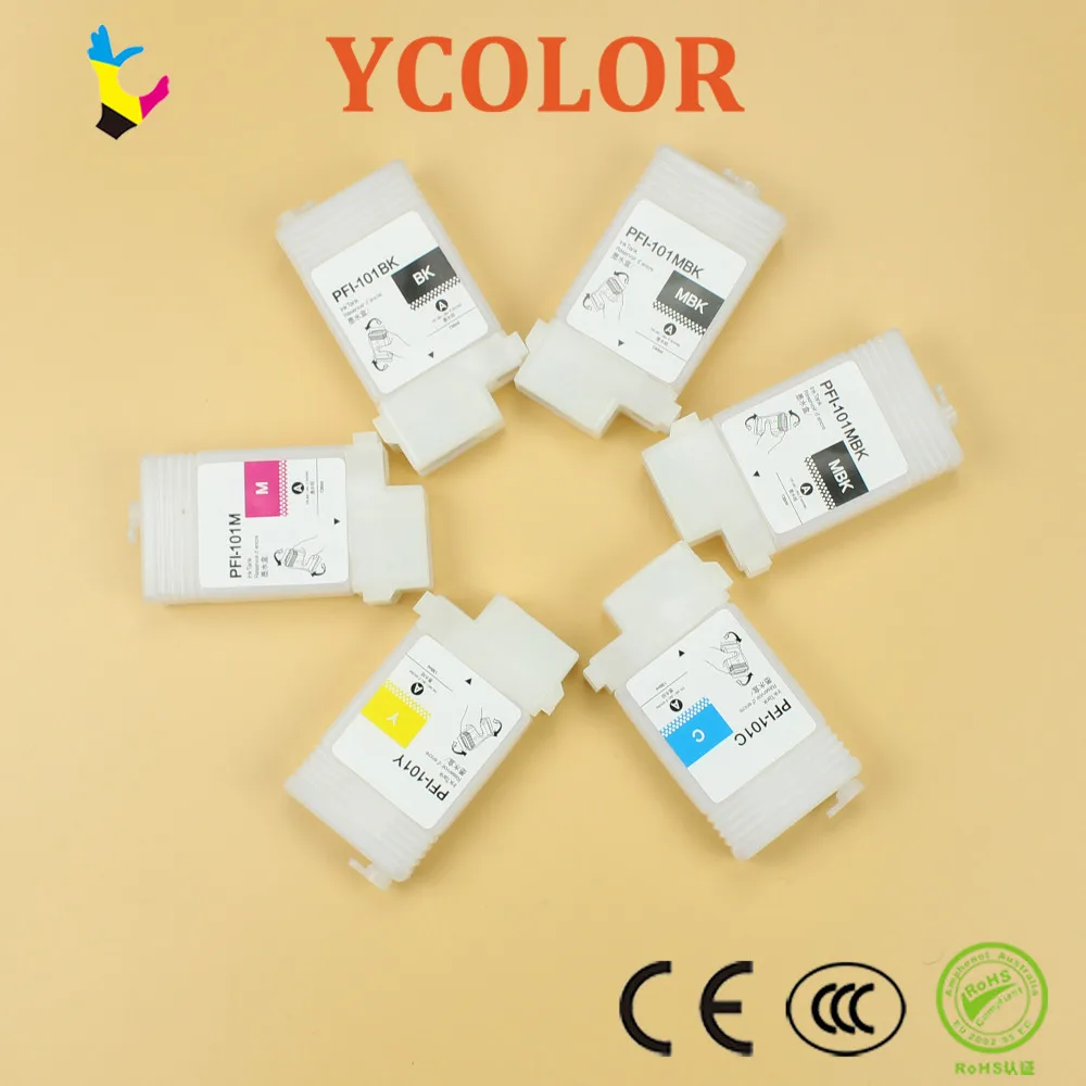 Многоразовые чернильные картриджи для Canon IPF605/650/655/750/755/605L 130 мл с чипом PFI