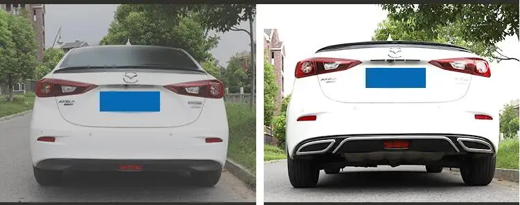 Для Mazda 3 Axela задний бампер диффузор передняя губа Передняя Лопата подходит Axela задний спойлер протектор передний бампер