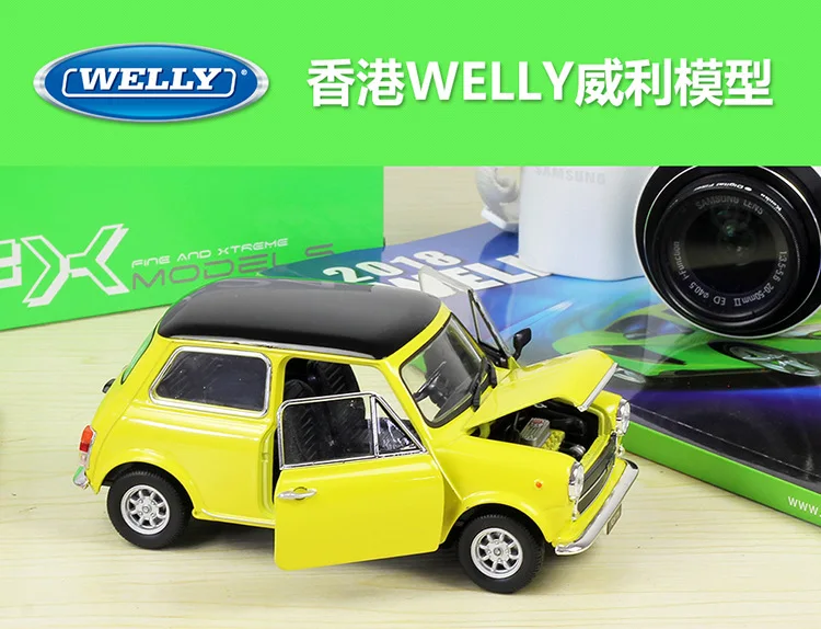 1:24 Welly Mini Cooper 1300 Красный/Желтый литье под давлением модель автомобиля