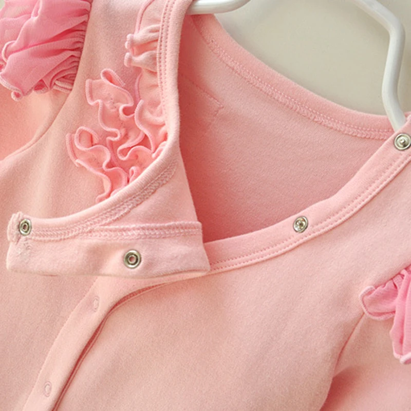 Одежда для новорожденных девочек Детский Повседневный комбинезон с короткими