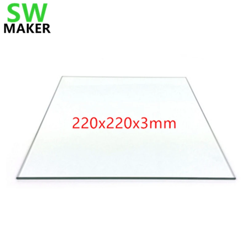 

Smartrap 3D printer 220x220mm Glass Build Plate Borosilicate For wanhao MK2/MK3 Creality ENDER-3S Heated Bed