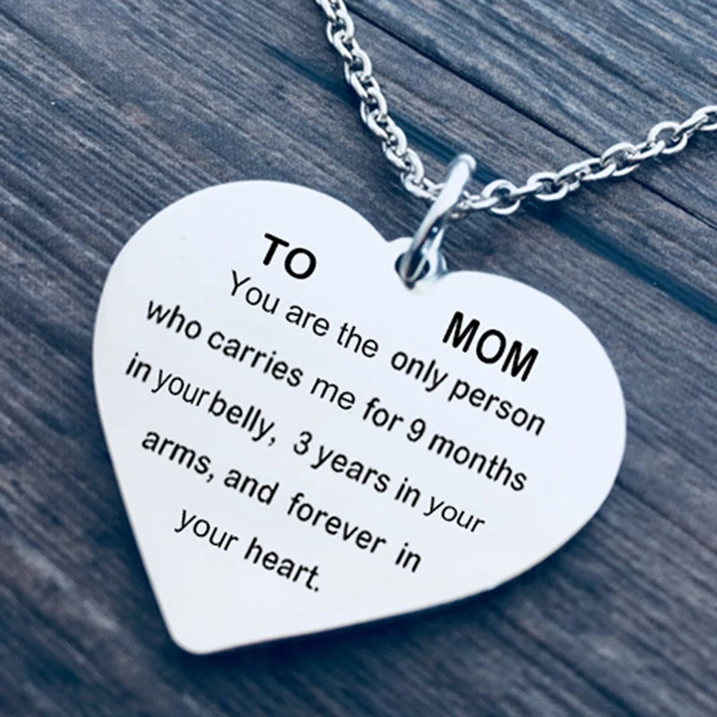 Ожерелье с надписью TO My Mom из нержавеющей стали подвеска в виде сердца | Украшения