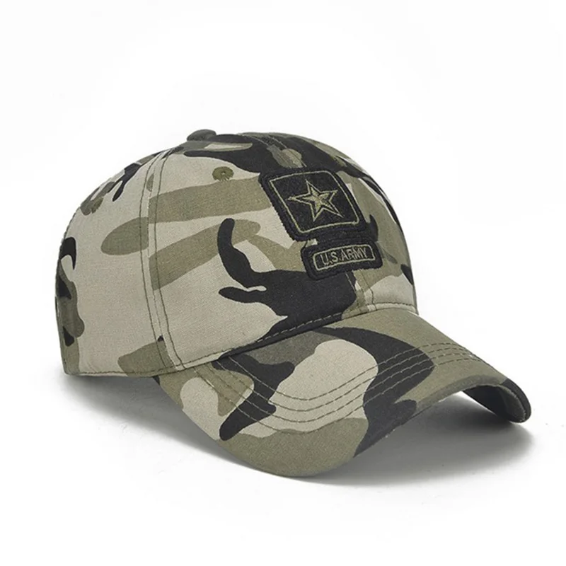 На лето и весну Бейсбол Кепки камуфляж Snapback Звезда вышивка Шапки Тактический s