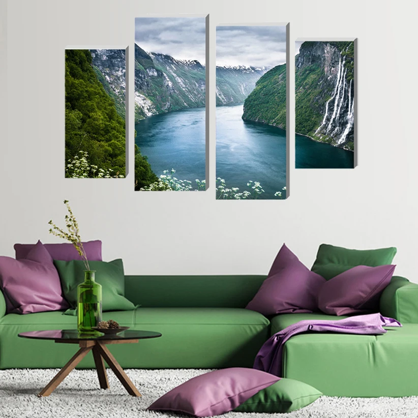 Распродажа 2017 картины (без рамки) реки Настенная картина Современное украшение