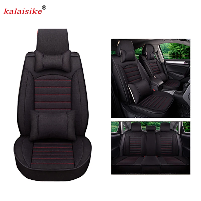 

Kalaisike Flax Universal Car Seat covers for Ssangyong all model Rexton korando Actyon Kyron Tivolan car styling accessories