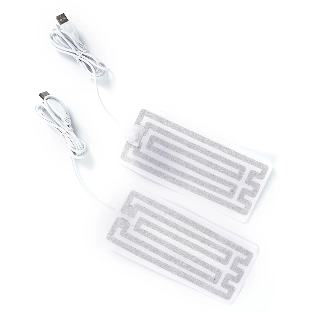 1 пара 8 см * 18 5В USB с подогревом носки подкладки из углеродного волокна