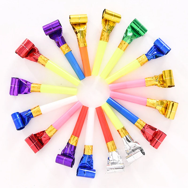 10PCS Small Multi Color Party Blowouts Whistles Kids Birthday Favors Decoration Supplies Noicemaker Goody Bags Pinata Toy | Игрушки и