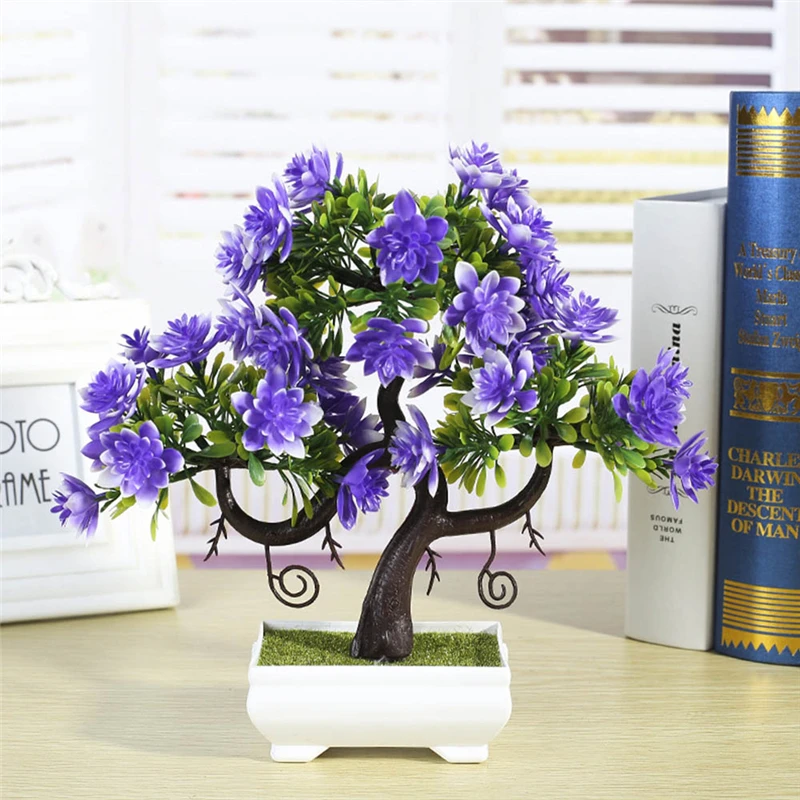 Искусственные растения flores artificiais para decora, имитирующие бонсай, Свадебные Декоративные искусственные цветы, искусственные горшки