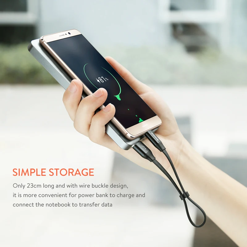 Baseus Быстрая зарядка USB Type C кабель для одного Plus6 плоский зарядный Samsung короткий