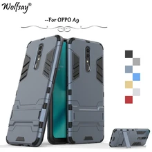 OPPO A9 Case Luxury Robot Armor Rubber Silicone Slim Hard PC Phone Bumper Case For OPPO A9 Back Cover OPPO A9 Kickstand Fundas
