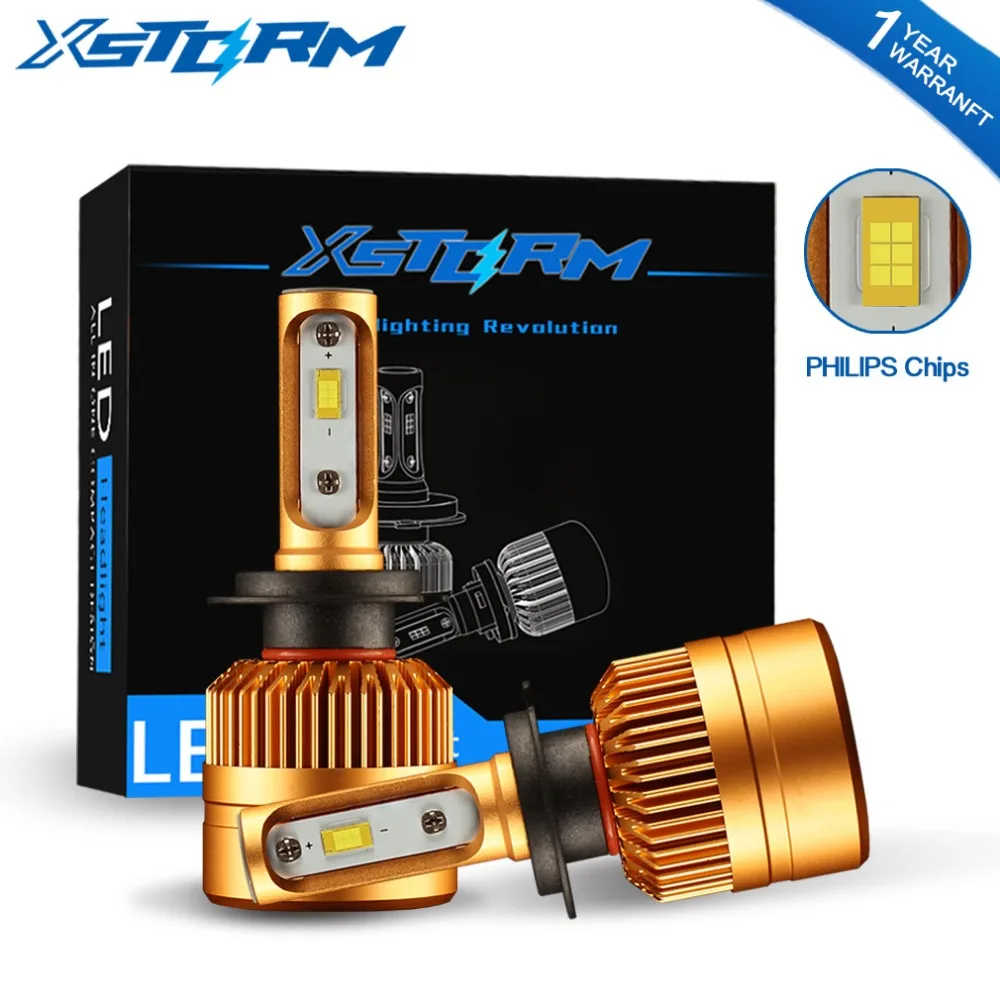 

2Pcs H7 Auto Led Lamp Headlight Bulbs Super Bright 50W 8000LM 6000K 12V Car LED Light Bulb Headlamp