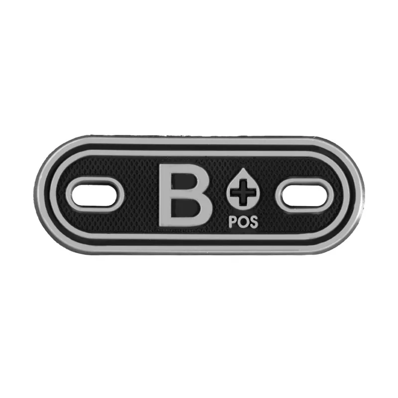 10 ПВХ группа крови Тип тег A+ B+ AB+ O+ Положительный патч значки A B AB O POS мораль SWAT боевой патч для сумки обуви шнурки молния - Цвет: 10