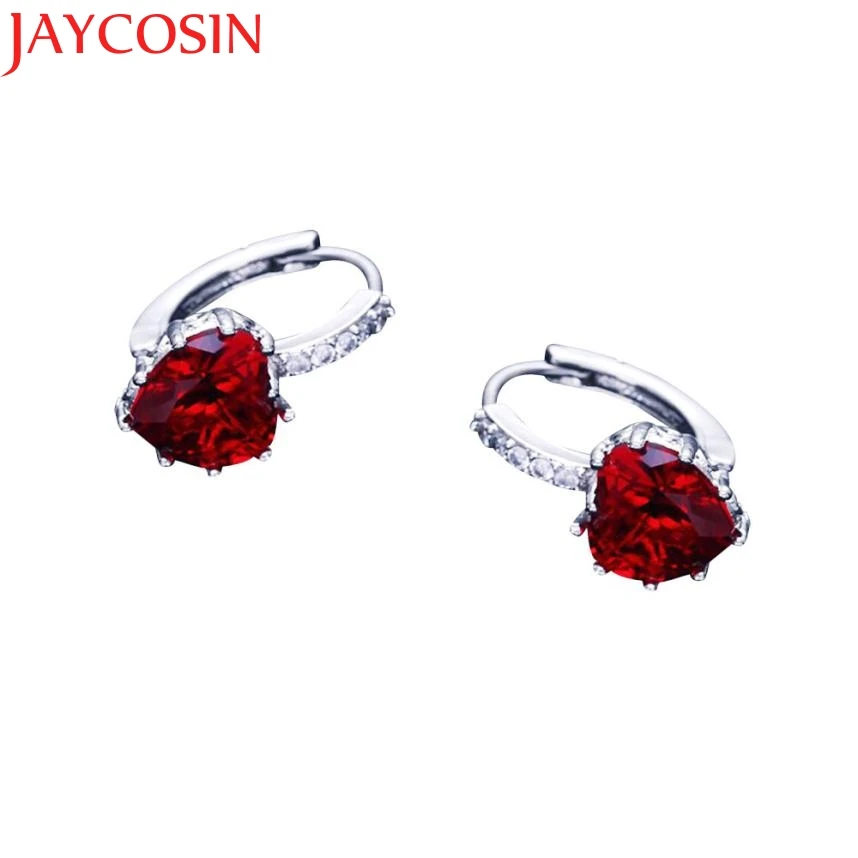 earring Women's Zircon Inlaid Earrings Love Ear Studs Ornament Jewellery earrings 2018 0713 | Украшения и аксессуары