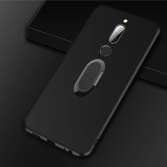 Силиконовый мягкий чехол с магнитным кольцом для Meizu M6T / Note 6 M16 15 Plus 16 на палец
