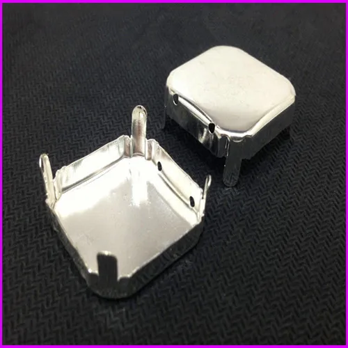 

18mm,23mm Square Octagon Metal Claw Setting with 8 Holes For Sewing On Stone