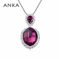 anka austrian crystal necklace big water drop pendant necklace main stone crystals from austria 107300