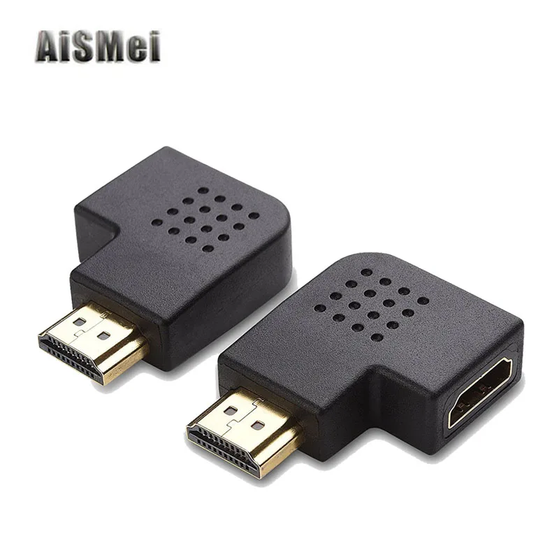 AiSMei разъем HDMI мужчин и женщин адаптер преобразователь удлинитель 270 90 градусов