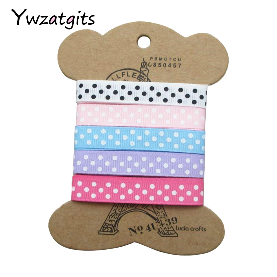 Ywzatgits 5 лет/Лот, 1y/цвет 3/" 10 мм многоцветная печать корсажная лента декоративные поделки аксессуары YR0401
