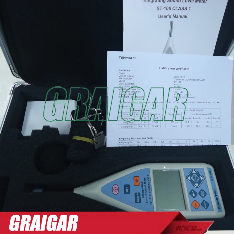 Строевой измеритель уровня звука класса 1 встроенный с диапазоном измерения 30 ~ 130