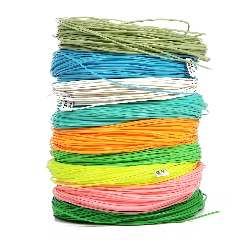 Fly Fishing WF 1 2 3 4 5 6 7 8 9WT рыболовная леска вес 100 футов вперед плавающая нейлоновая