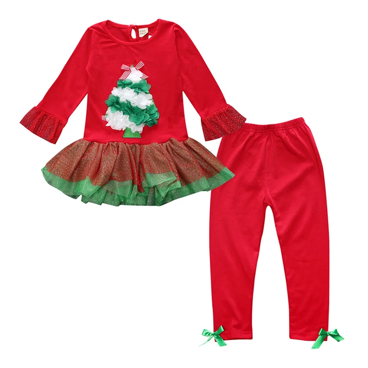 QZ-500 Новое поступление рождественские костюмы деревьев для девочек комплекты
