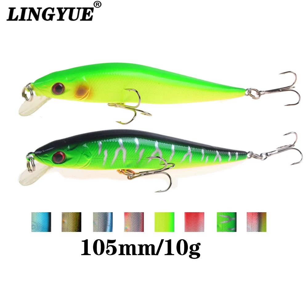 

LINGYUE Hard Minnow Fishing Lure 10cm 10g Floating Crankbait Wobblers Isca Artificial Bait For Trout Bass Carp Lures Pesca